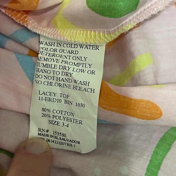 Eleanor Rose 3-4y Rainbow Lacey Top Neon Lucky Novelty Pink St Patricks Day - Picture 2 of 7